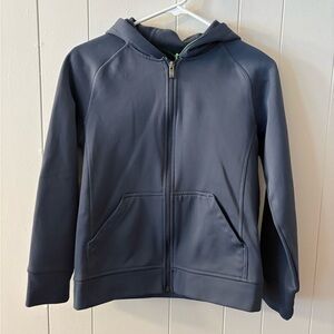 adidas Gray Full-Zip Hooded Sweatshirt Boys Kids 10 EUC Sports school